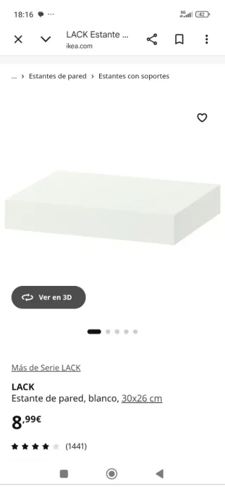 Estantería LACK IKEA 30x26 cm