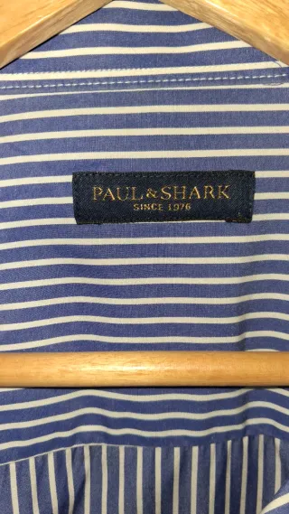 Camisa Paul & Shark Rayas Azul y Blanco