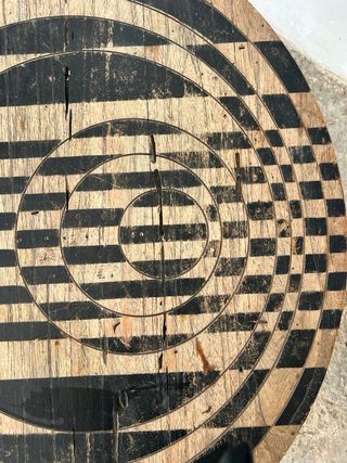 Mesa centro madera maciza estilo industrial