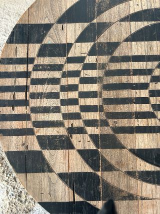 Mesa centro madera maciza estilo industrial