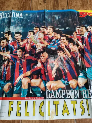 Póster F.C. Barcelona Campeón Recopa 96-97