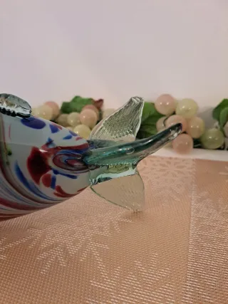 Pesce Decorativo in Cristallo Murano Multicolore
