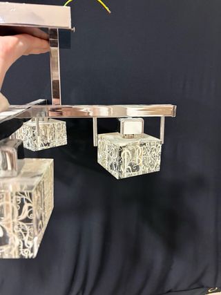 Lámpara de cristal 4 bombillas