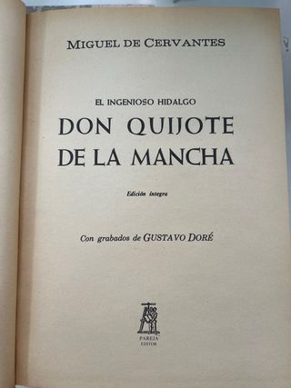 El ingenioso hidalgo Don Quijote de la Mancha