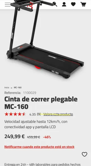Cinta de correr a estrenar