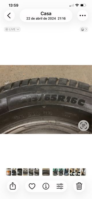 4 Ruedas Michelin Agilis 215/65R16C  80e la unidad