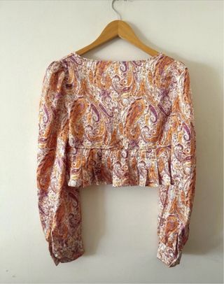 Blusa Paisley Naranja y Morada