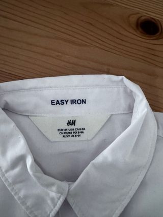 Camisa H&M Blanca Traje Niño Talla 8