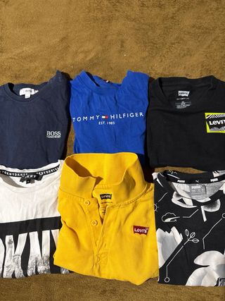 Lote 9 Camisetas Manga Corta Niño Tommy