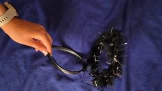 Disfraz de diablo, ángel negro, peluca negra