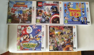 Nintendo 3DS XL + 5 juegos + cargador