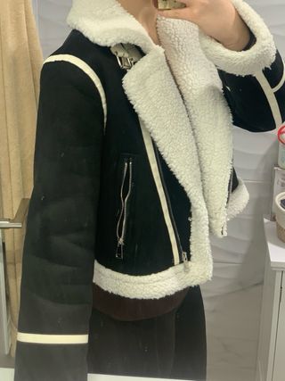 Chaqueta borreguito negra Talla S