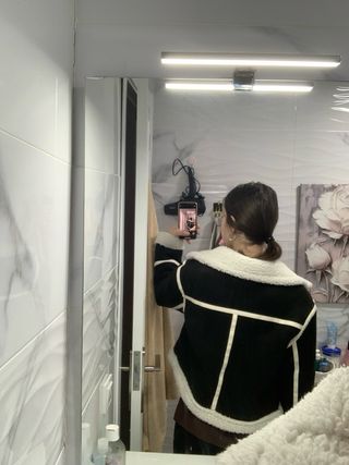 Chaqueta borreguito negra Talla S