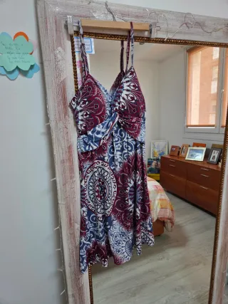 Vestido verano hippy Natura talla M