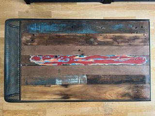 Mesa de centro Munduk vintage madera y metal