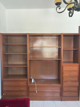 Mueble de salón madera 220x190x44 cm