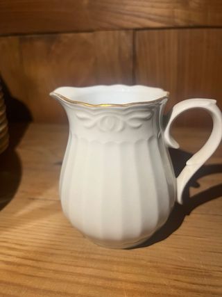 Juego café Santa Clara porcelana blanco completo