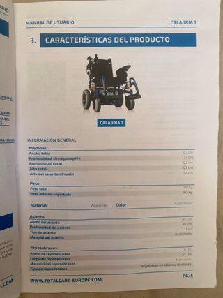 Silla de ruedas eléctrica Calabria 1
