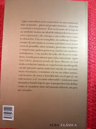 ❗️Nuevo: Agnes Grey, Anne Brontë; Alba Clásica.
