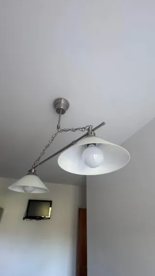 Lampadario Ikea Argento e Vetro