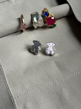 Pendientes Tous Oso XL Plata