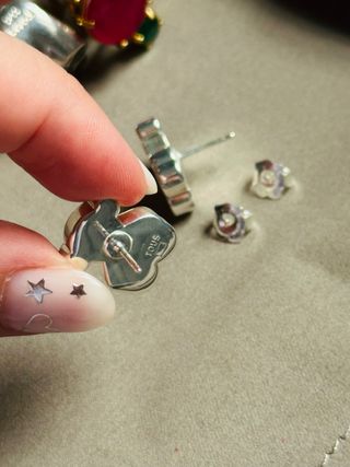 Pendientes Tous Oso XL Plata