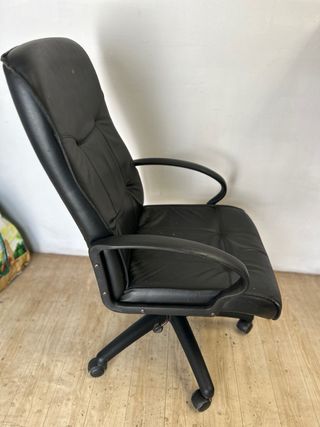 Silla de oficina ergonómica de piel sintética