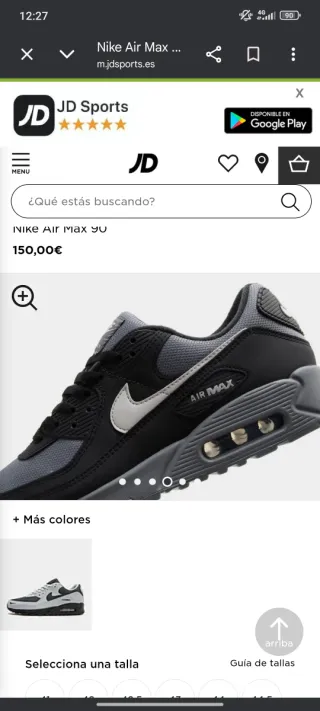 Nike Air Max 90 Blancas/Negras Talla 40