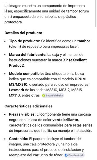 Tambor Lexmark MS/MX310