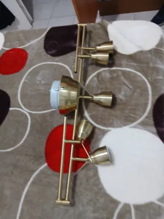 Aplique de techo bronce 4 focos