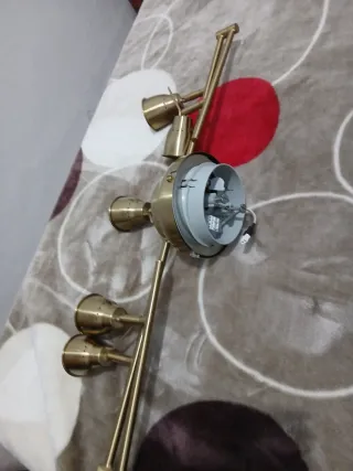Aplique de techo bronce 4 focos