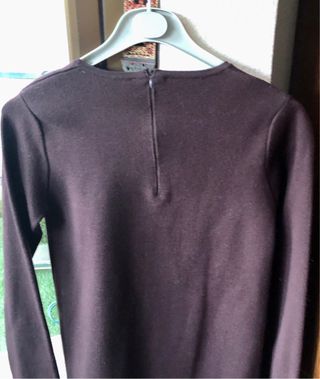 Vestido de punto marrón