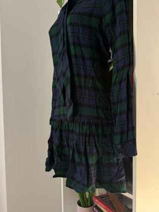 Precioso vestido corto estampado tartán - Zara M