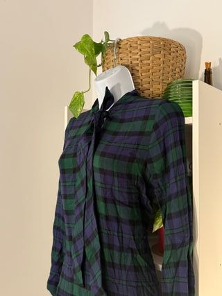 Precioso vestido corto estampado tartán - Zara M