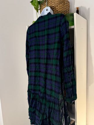 Precioso vestido corto estampado tartán - Zara M