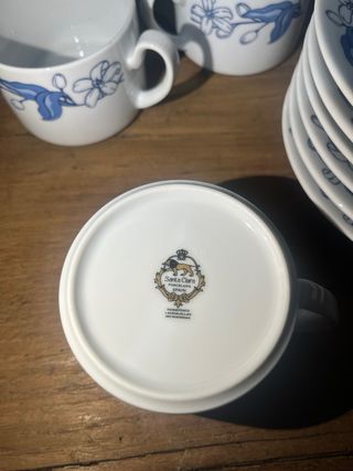 Juego café Santa Clara porcelana azul