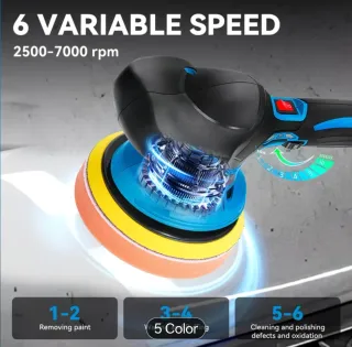 Pulidora coche Orbital Eléctrica 2 baterías.