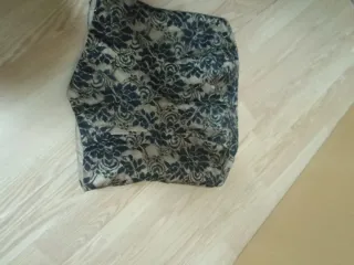 Top encaje beige y negro