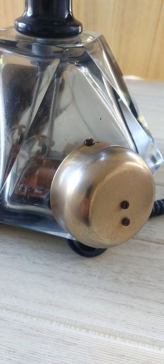 Raro Telefono FATAP Murano Vetro Nero Argento