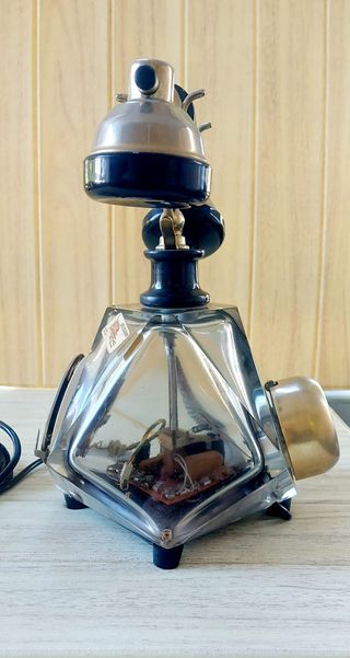 Raro Telefono FATAP Murano Vetro Nero Argento