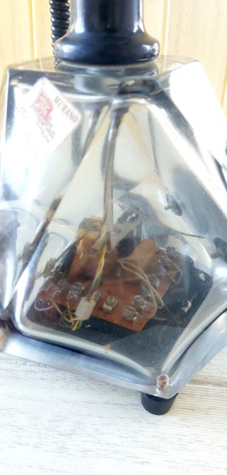 Raro Telefono FATAP Murano Vetro Nero Argento