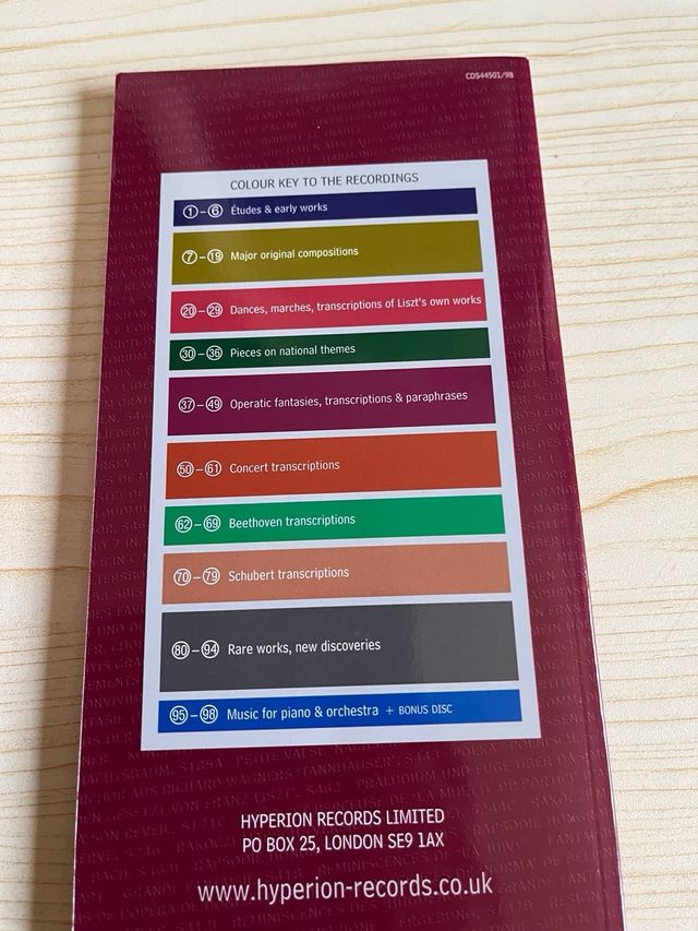 Liszt Complete Piano Music 98 CD