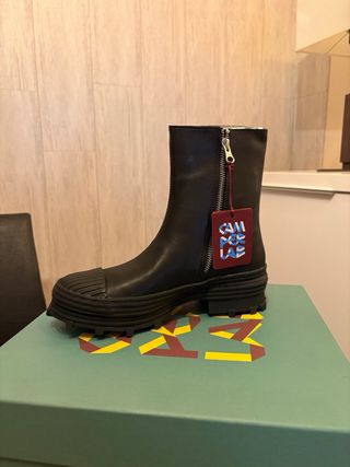 Botas Camper Lab Piel Negras Cremallera