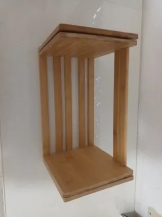Estantería plegable de bambú