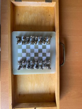 Viaggio di Scacchi in Marmo e Metallo