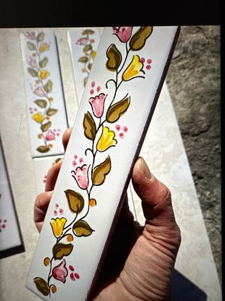 Cenefa vintage floral decorativa