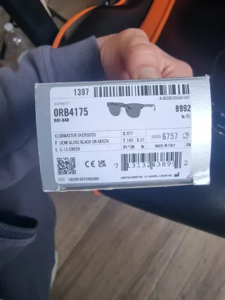 Gafas Ray-Ban ORIGINALEs Clubmaster Oversized