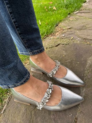 Zapatos Alma en Pena piel plateados T38