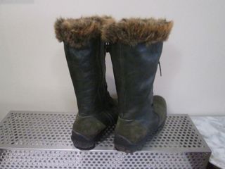 BOTAS ALTAS DE MUJER Nº 39 CON CORDONES Y PELO