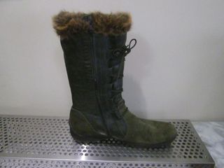 BOTAS ALTAS DE MUJER Nº 39 CON CORDONES Y PELO